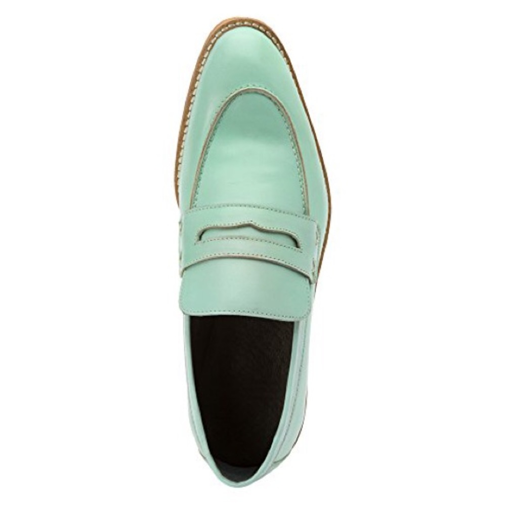 Artisan Distressed Frosted Mint Leather Oxford - Picture 6 of 6